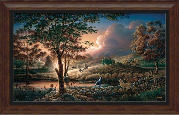 Terry Redlin Framed Museum Canvas: "Always Alert"