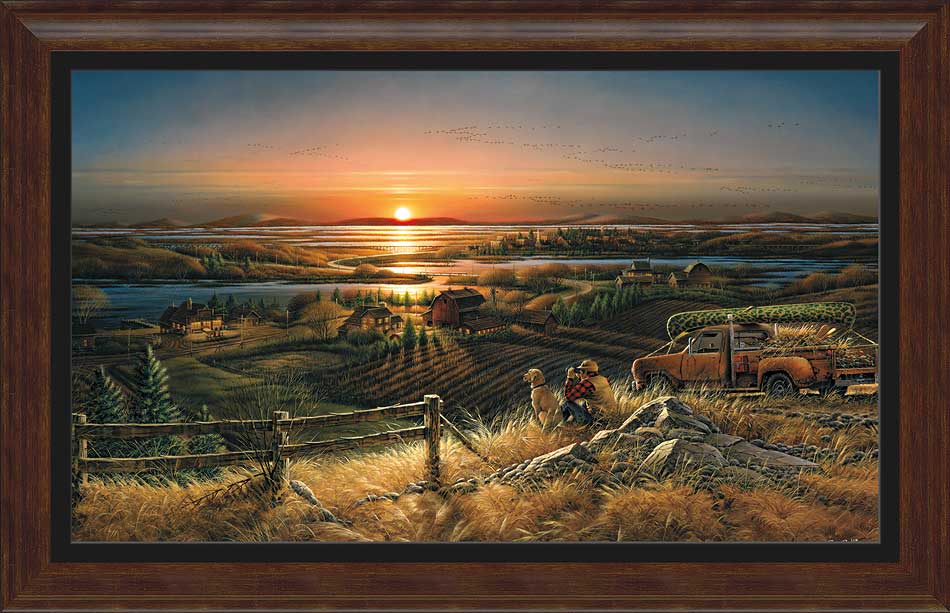 Terry Redlin Framed Museum Canvas: "Best Friends Museum"