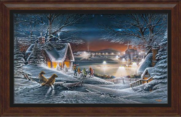 Terry Redlin Framed Museum Canvas: "Evening Star"