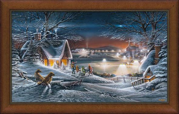 Terry Redlin Framed Museum Canvas: "Evening Star"