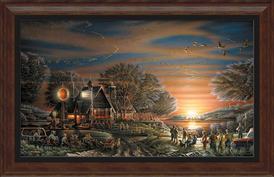 Terry Redlin Framed Museum Canvas: "Migration Days"