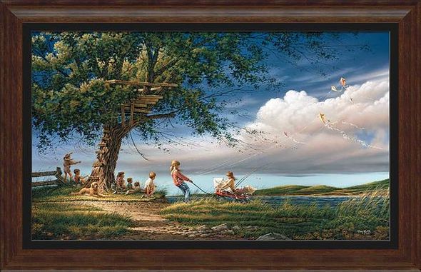 Terry Redlin Framed Museum Canvas: "Spring Fever"