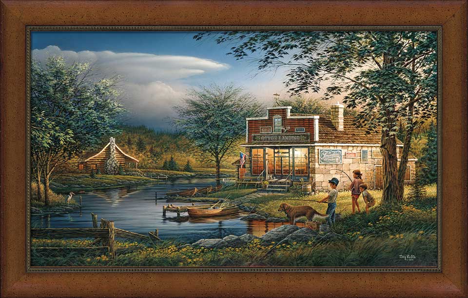 Terry Redlin Framed Museum Canvas: "Summertime"