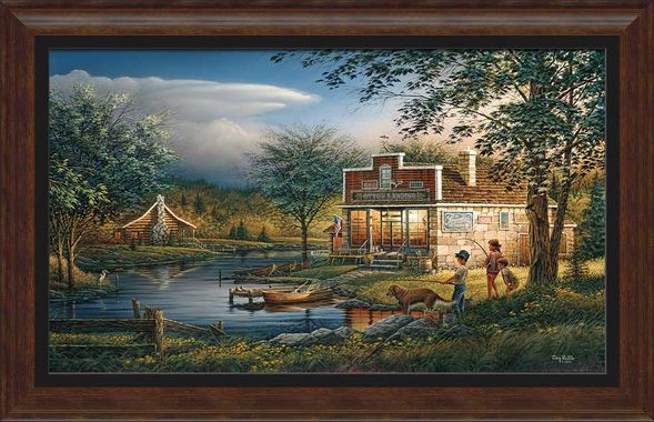 Terry Redlin Framed Museum Canvas: "Summertime"