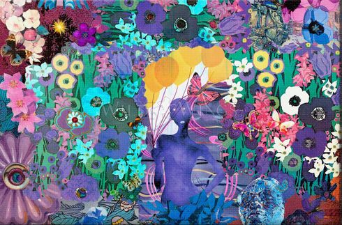 Robert Swedroe Hand Embellished Limited Edition Gallery Wrap Canvas:"Mood Indigo" Robert Swedroe Hand Embellished Limited Edition Gallery Wrap Canvas:"Mood Indigo"