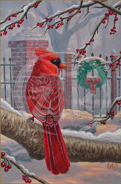 Zac Kinkade Limited Edition Canvas Giclee:"Winter Red"