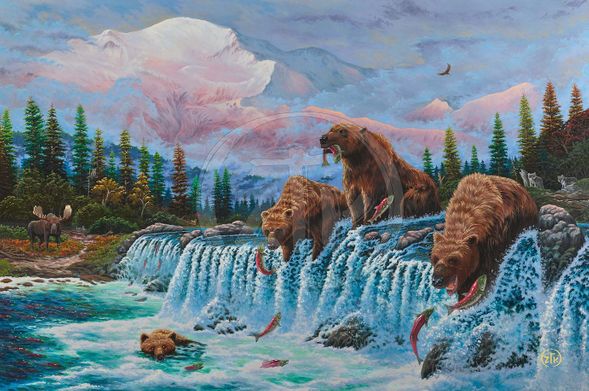 Zac Kinkade Limited Edition Canvas Giclee:"Spirit of Denali"