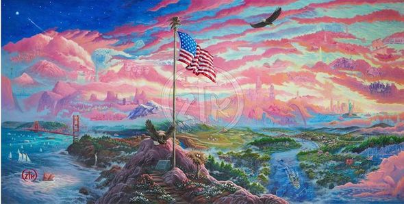 Zac Kinkade Limited Edition Canvas Giclee:"From Sea to Shining Sea"