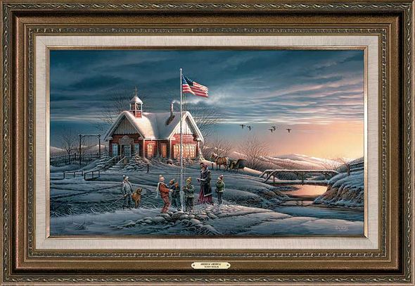 Terry Redlin Framed Open Edition Canvas "America! America! Encore Canvas"