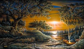 Terry Redlin Handsigned and Numbered Limited Edition Print: "Puppy Love"