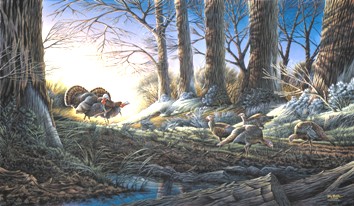 Terry Redlin Handsigned and Numbered Limited Edition Print: "Strutting on In "