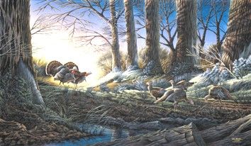 Terry Redlin Handsigned and Numbered Limited Edition Print: "Strutting on In "