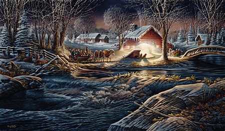 Terry Redlin Handsigned Limited Edition Print:"Gathering of Friends"
