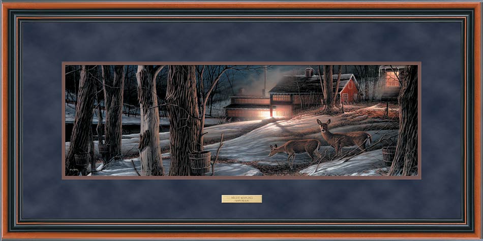 Terry Redlin Horizon Edition Deluxe Framed Print: "Night Mapling "