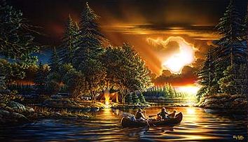 Terry Redlin Limited Edition Print: "Evening Rendezvous"