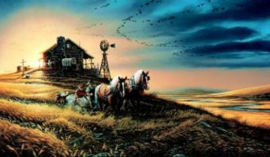Terry Redlin Limited Edition Print: "For Amber Waves of Grain"