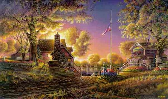 Terry Redlin Limited Edition Print: "Good Evening America"
