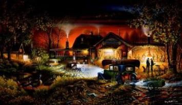 Terry Redlin Limited Edition Print:"Morning Warm-Up"