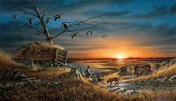 Terry Redlin Museum Edition Oversize Canvas:"Lifetime Companions"