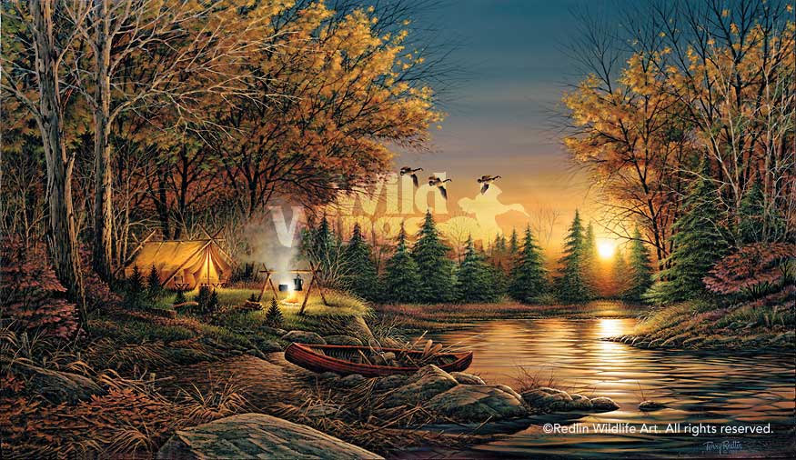 Terry Redlin Open Edition: "Evening Solitude Encore ll Canvas"