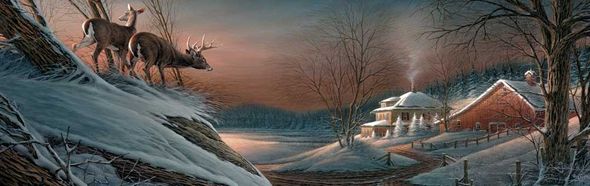 Terry Redlin Open Edition Horizon Print: "Deer Crossing"