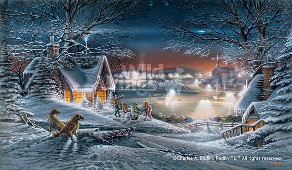 Terry Redlin Open Edition Museum Canvas Edition:"Evening Star"