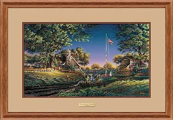 Terry Redlin Open Edition: "Oak Framed Good Morning America Elite"