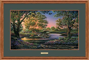 Terry Redlin Open Edition: "Oak Framed Spring Morning Elite"
