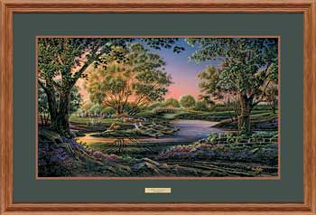 Terry Redlin Open Edition: "Oak Framed Spring Morning Elite"