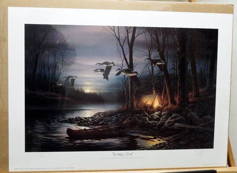 Terry Redlin Print-Signed and Numbered:"Evening Glow Signed and numbered with Certificate" Terry Redlin Print-Signed and Numbered:"Evening Glow Signed and numbered with Certificate"