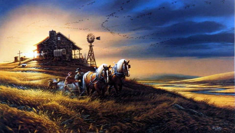 Terry Redlin Print-Signed and Numbered:"For Amber Waves of Grain"