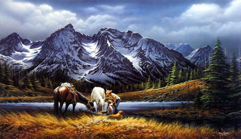 Terry Redlin Print-Signed and Numbered:"For Purple Mountain Majesties"
