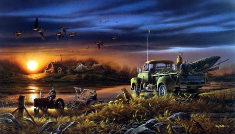 Terry Redlin Print-Signed and Numbered:"Patiently Waiting"