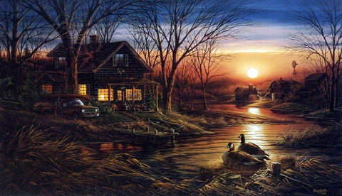 Terry Redlin Print-Signed and Numbered:"Shoreline Neighbors"