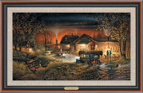 Terry Redlin Signed by the Artist Limited Edition Canvas Lithograph:"Morning Warm-Up - Framed"