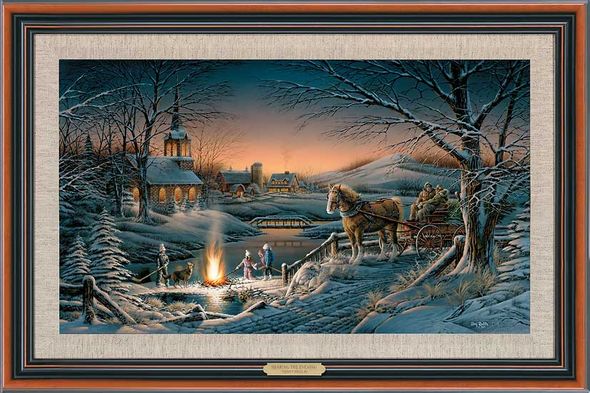 Terry Redlin Signed by the Artist Limited Edition Canvas Lithograph:"Sharing the Evening - Framed"