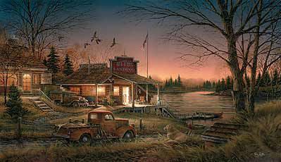 Terry Redlin Signed by the Artist Limited Edition Canvas Lithograph:"Total Comfort"
