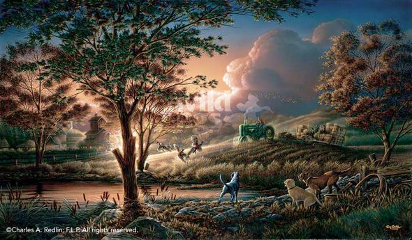 Terry Redlin Signed by the Artist Limited Edition Paper Lithograph:"Always Alert"