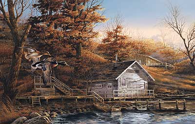 Terry Redlin Signed by the Artist Limited Edition Paper Lithograph:"Autumn Shoreline"