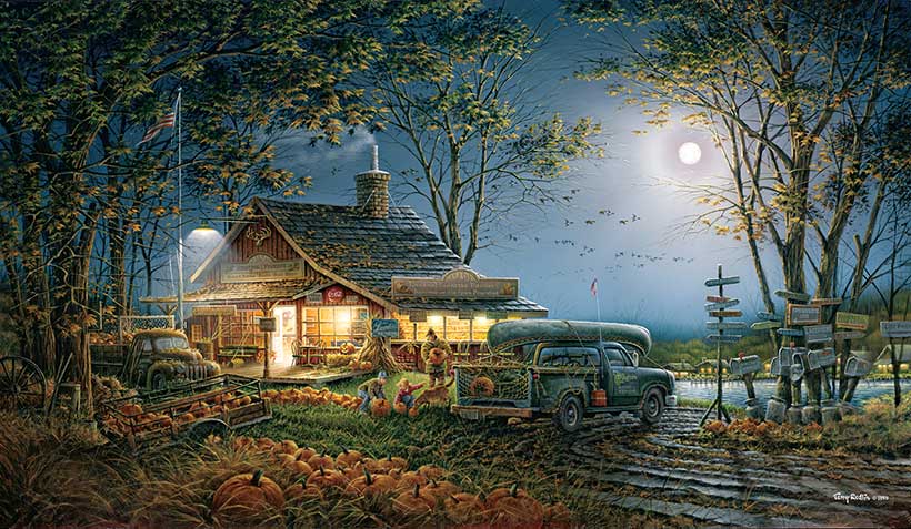 Terry Redlin Signed by the Artist Limited Edition Paper Lithograph:"Autumn Traditions"