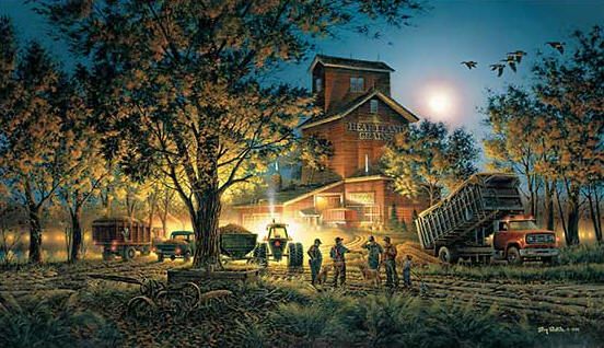 Terry Redlin Signed by the Artist Limited Edition Paper Lithograph:"Bountiful Harvest"
