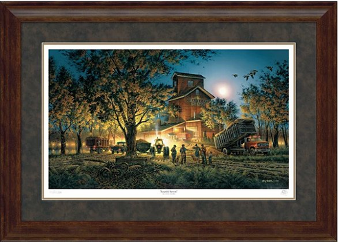 Terry Redlin Signed Framed Limited Edition Paper Lithograph:"Bountiful Harvest" Terry Redlin Signed Framed Limited Edition Paper Lithograph:"Bountiful Harvest"