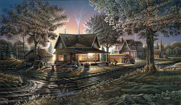 Terry Redlin Signed by the Artist Limited Edition Paper Lithograph:"His First Day"
