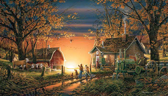 Terry Redlin Signed by the Artist Limited Edition Paper Lithograph:"Morning Surprise"