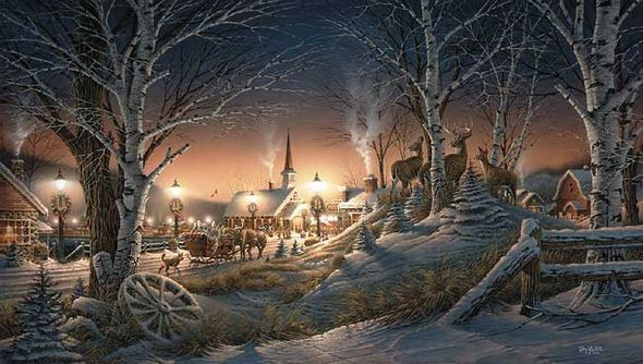 Terry Redlin Signed by the Artist Limited Edition Paper Lithograph:"Night on the Town"