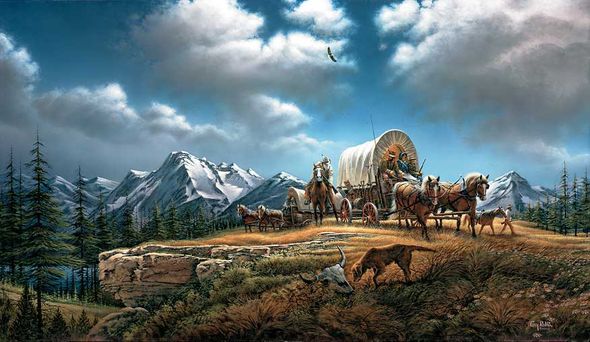 Terry Redlin Signed by the Artist Limited Edition Paper Lithograph:"O' Beautiful for Spacious Skies"