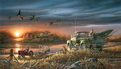 Terry Redlin Signed by the Artist Limited Edition Paper Lithograph:"Patiently Waiting"