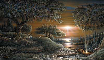 Terry Redlin Signed by the Artist Limited Edition Paper Lithograph:"Puppy Love"