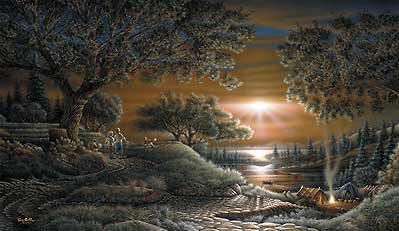 Terry Redlin Signed by the Artist Limited Edition Paper Lithograph:"Puppy Love"