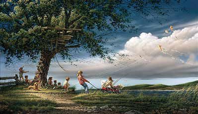 Terry Redlin Signed by the Artist Limited Edition Paper Lithograph:"Spring Fever"
